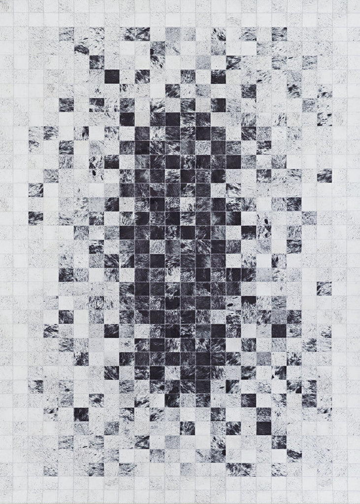 Couristan Prairie Hygee Blocks Coal/Ice Caps Area Rug main image