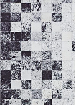 Couristan Prairie Hygee Blocks Coal/Ice Caps Area Rug Pile Image