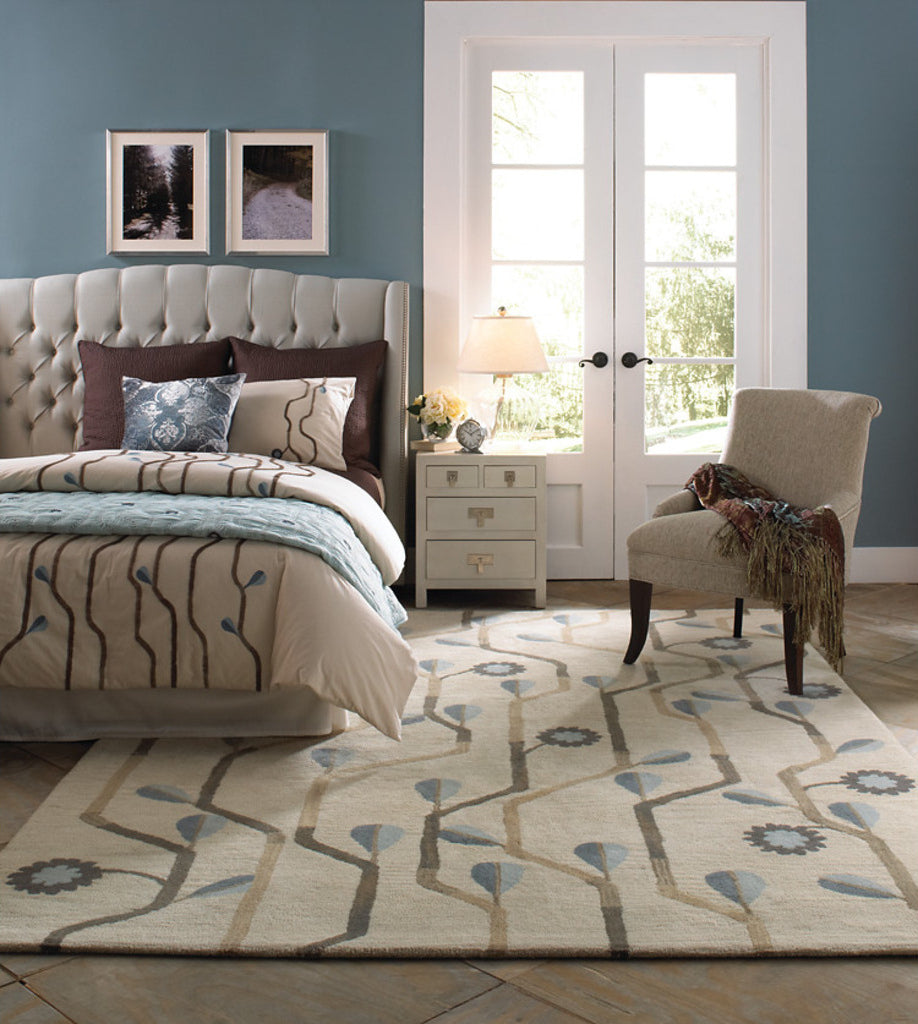 Capel Blue Bell Twining 3027 460 Area Rug Rectangle Roomshot Image 1 Feature