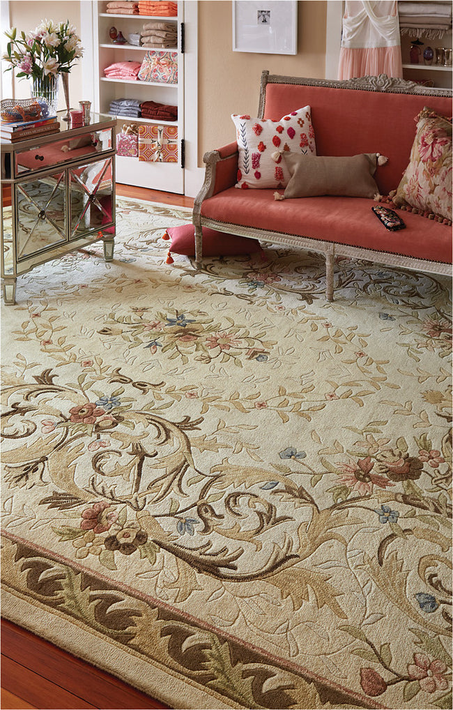 Capel Evelyn 3068 Beige 675 Area Rug Rectangle Roomshot Image 1 Feature