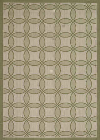 Couristan Five Seasons Retro Clover Green/Cream Area Rug