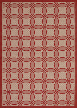 Couristan Five Seasons Retro Clover Red/Natural Area Rug