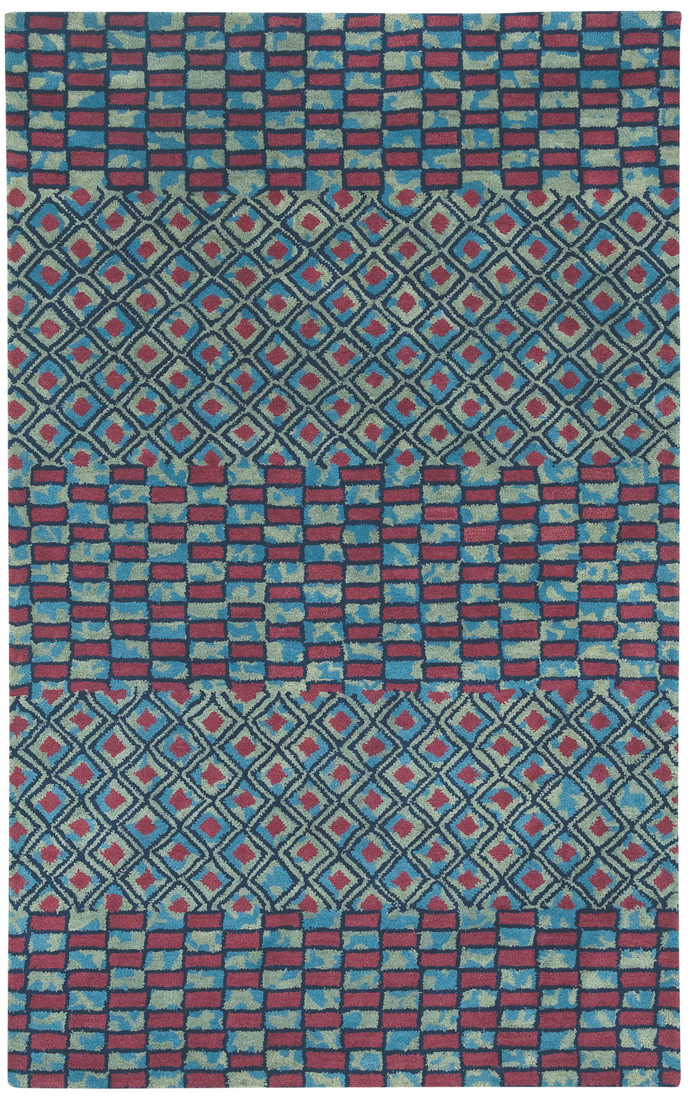 Capel Charisma Mosaic 3121 Red 525 Area Rug