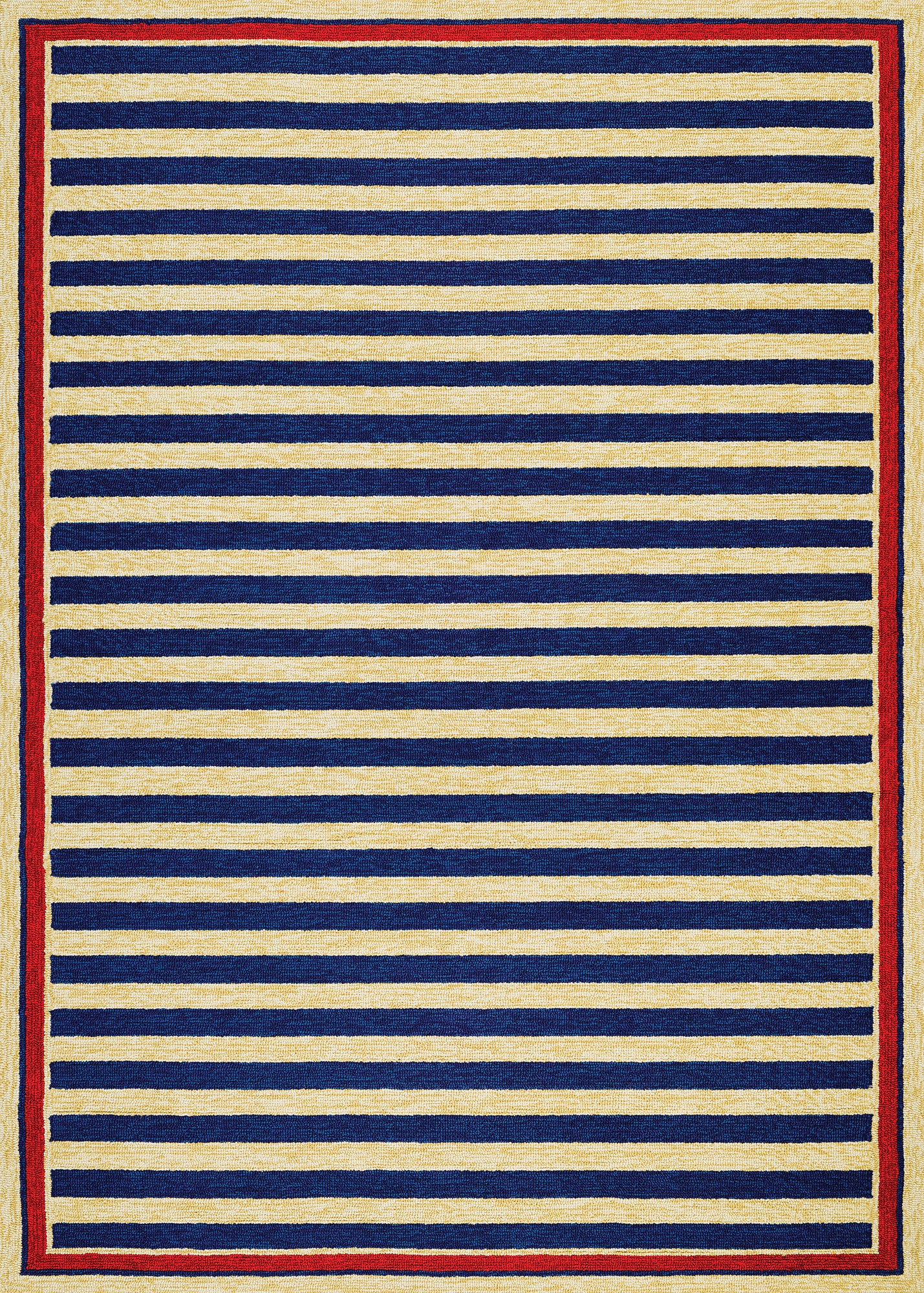 Couristan Covington Nautical Stripes Navy/Red Area Rug