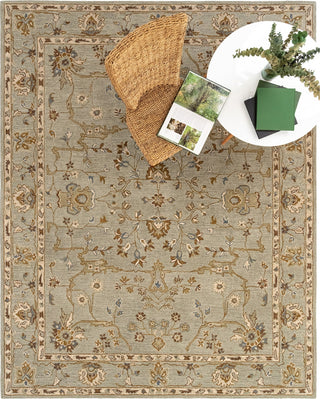 Capel Urda-Isfahan 3272 Honeydew Area Rug Rectangle Roomshot Image 1 Feature