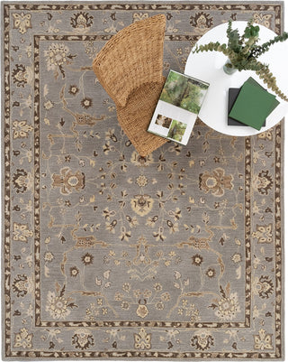 Capel Urda-Isfahan 3272 Steel Area Rug Rectangle Roomshot Image 1 Feature