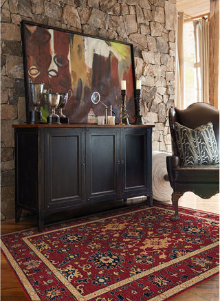 Capel Metropolis-Ushak 3415 Classic Red Area Rug Rectangle Roomshot Image 1 Feature