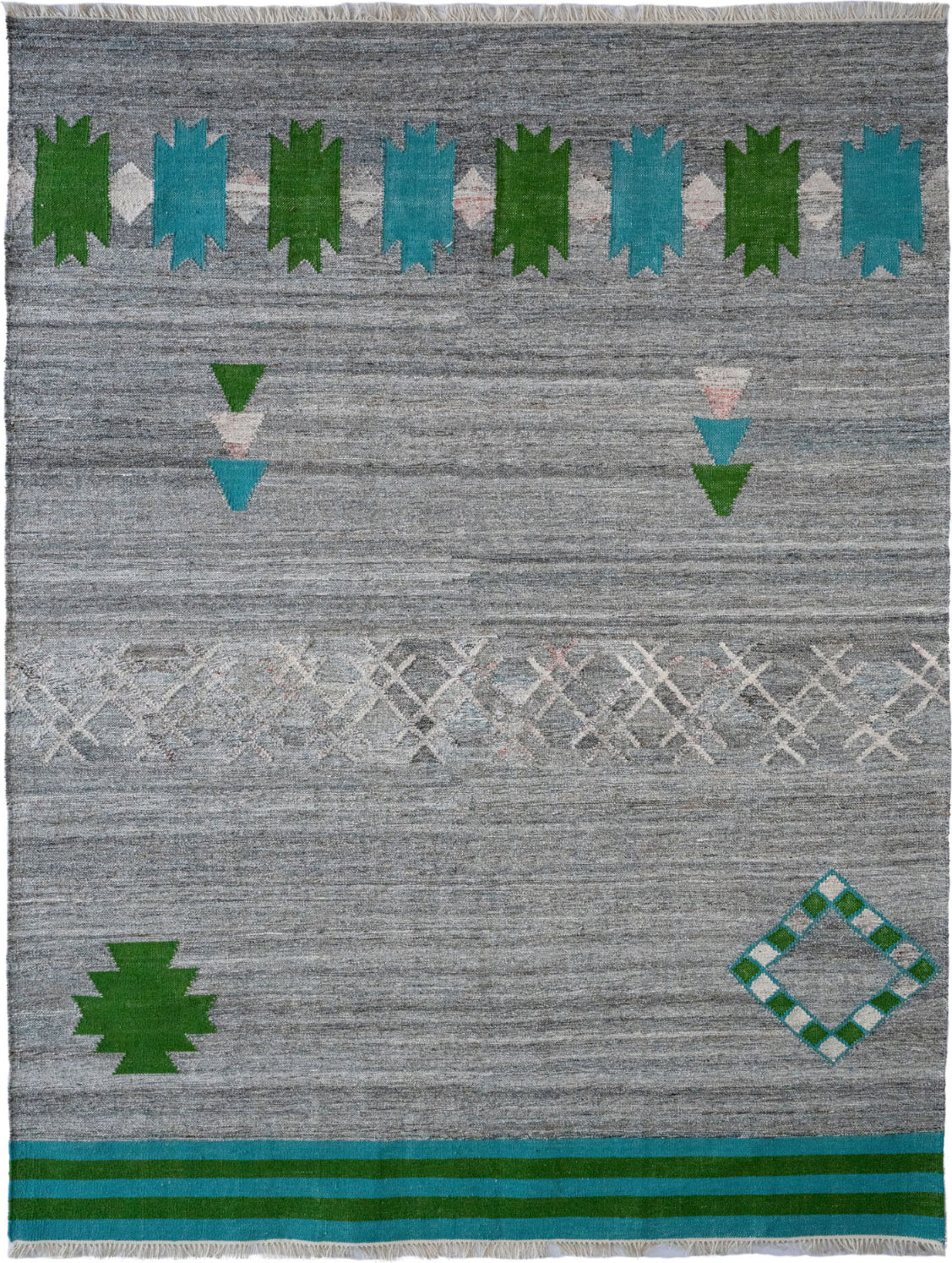 Capel Vintage Moroc 3501 Green Gray Area Rug by Genevieve Gorder Rugs main image