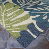 Couristan Covington Monstera Cream/Multi Area Rug Close Up Image