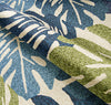 Couristan Covington Monstera Cream/Multi Area Rug Detail Image