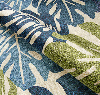 Couristan Covington Monstera Cream/Multi Area Rug Detail Image