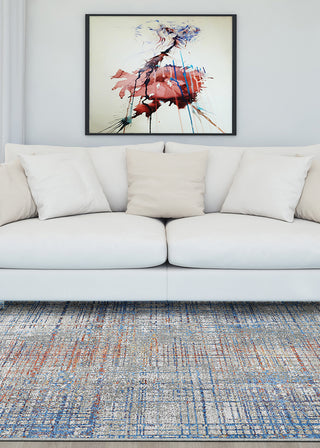 Couristan Vibrata Grasscloth Multi Pastels Area Rug Lifestyle Image Feature