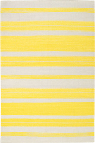 Capel Jagges Stripe 3624 Yellow 100 Area Rug by Genevieve Gorder Rectangle