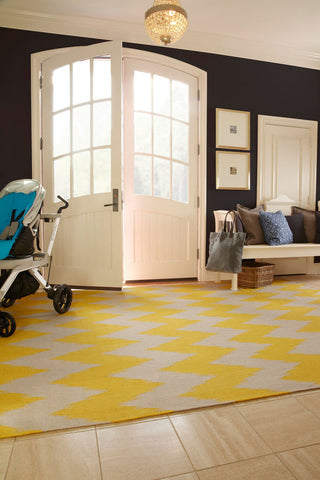 Capel Insignia 3626 Yellow 100 Area Rug by Genevieve Gorder Rectangle Roomshot Image 1 Feature