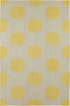 Capel Spots 3631 Yellow 100 Area Rug by Genevieve Gorder Rectangle
