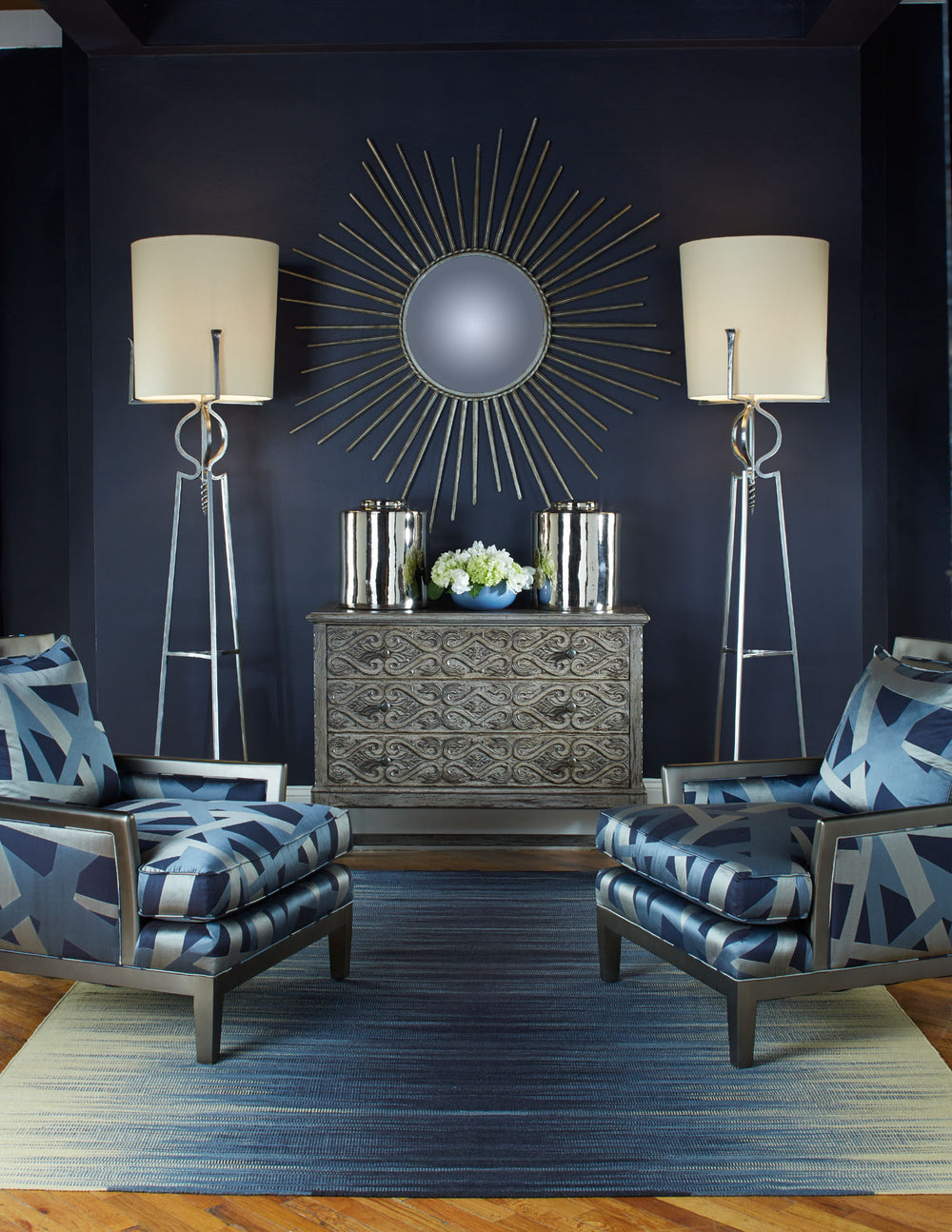 Capel Beam 3634 Navy 450 Area Rug Alternate View Feature