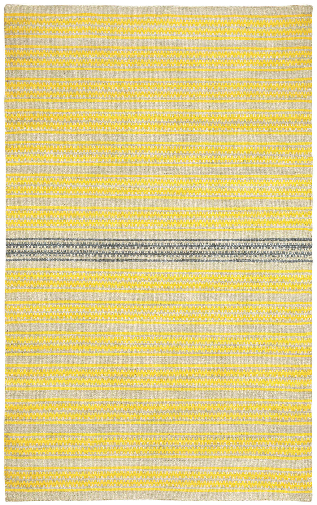 Capel Barred Stripe 3641 Yellow Smoke 130 Area Rug by Genevieve Gorder main image