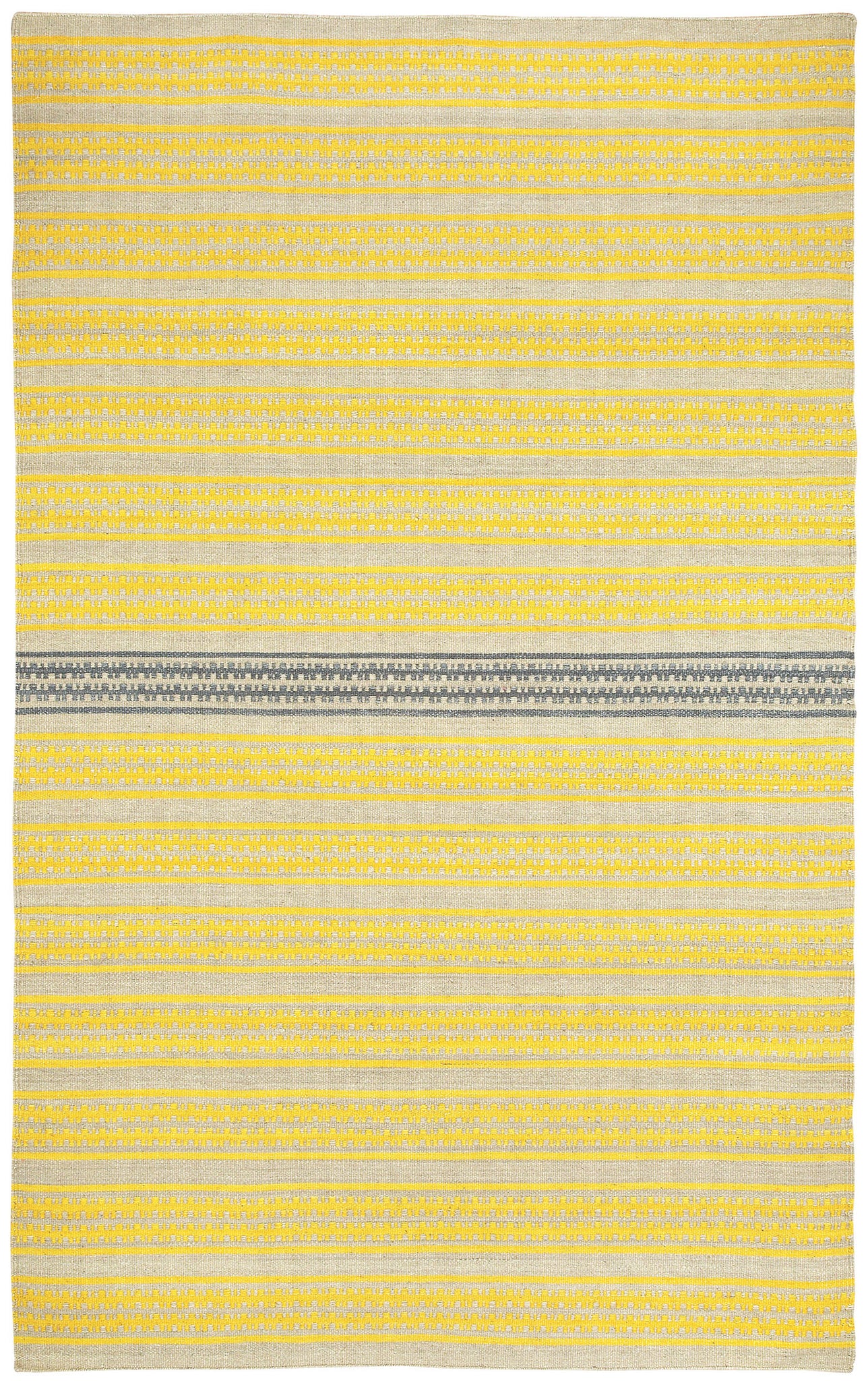 Capel Barred Stripe 3641 Yellow Smoke 130 Area Rug by Genevieve Gorder main image