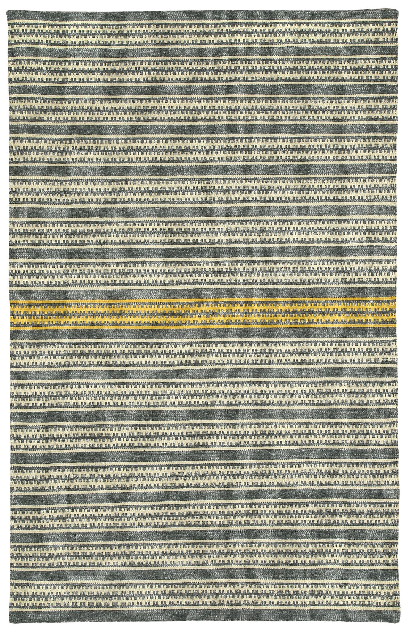 Capel Barred Stripe 3641 Smoke Yellow 300 Area Rug by Genevieve Gorder main image