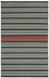 Capel Barred Stripe 3641 Deep Grey Pink 350 Area Rug by Genevieve Gorder main image