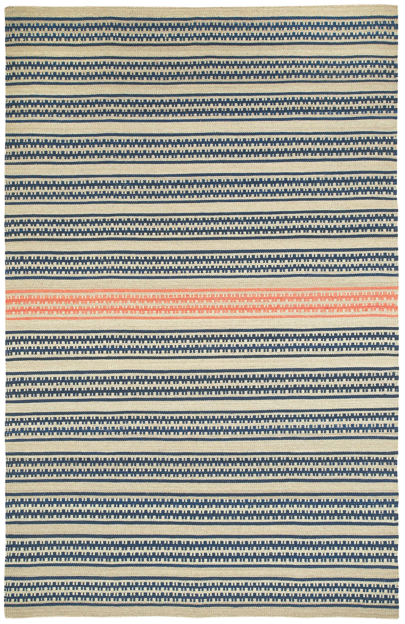 Capel Barred Stripe 3641 Beige Apricot 745 Area Rug by Genevieve Gorder main image