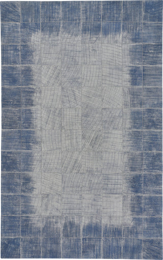 Capel Butte-Brushed Blocks 3675 Carolina Blue Area Rug Rectangle/Vertical Stripe Rectangle