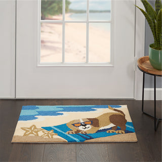 Nourison Home Trends 3698D Blue Area Rug