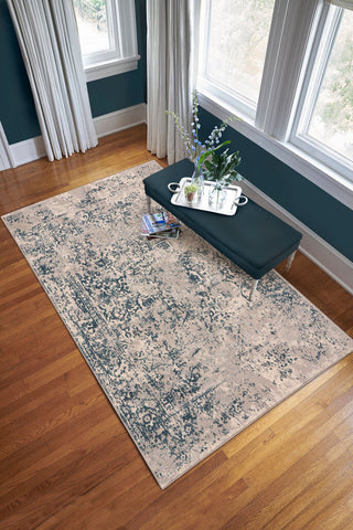 Capel Votive 3711 Blue Area Rug Rectangle Roomshot Image 1 Feature