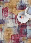 Capel Flame-Canvas 3812 Ruby Area Rug Rectangle Roomshot Image 1 Feature