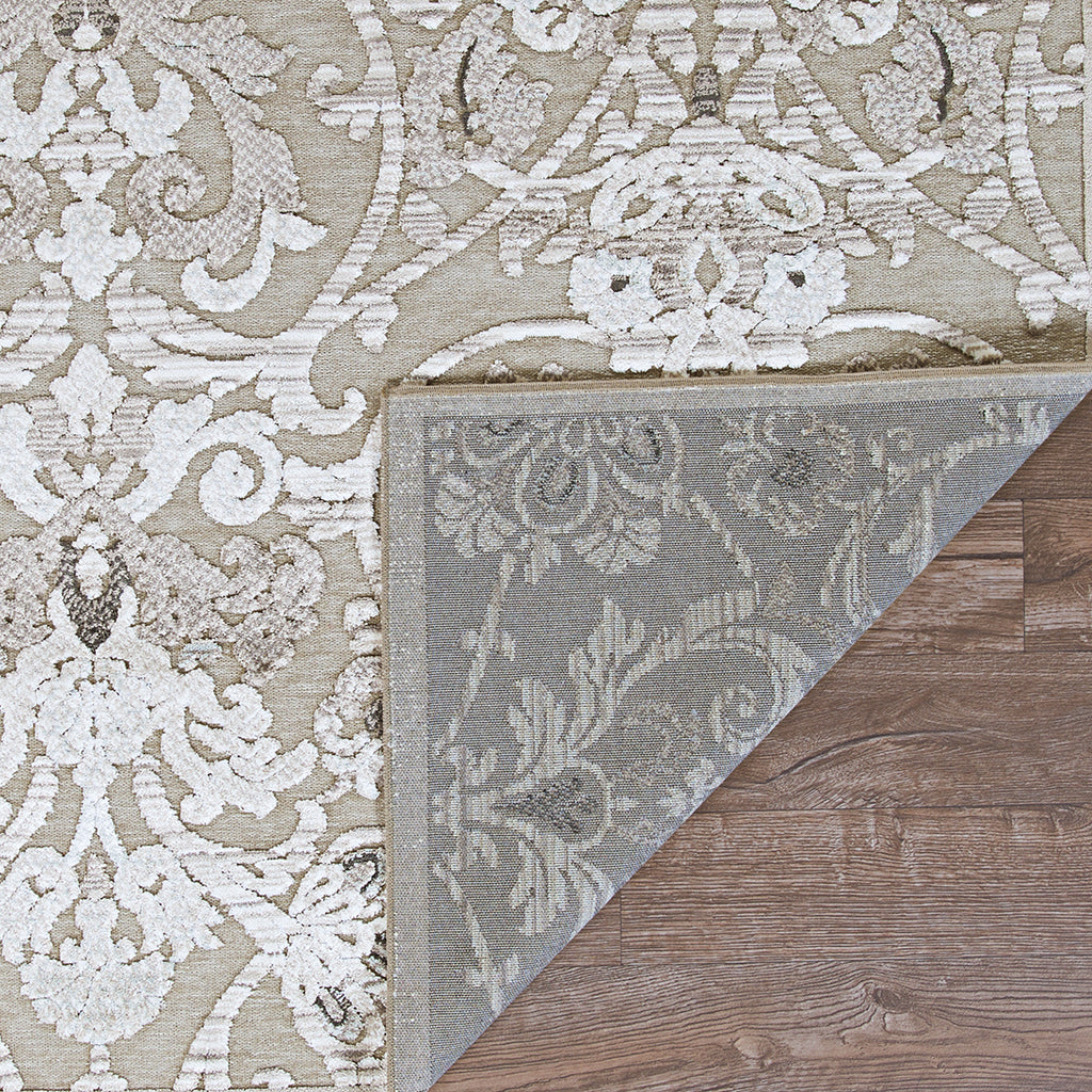 Couristan Cire` Aurora Regal Mushrom/Antique Cream Area Rug