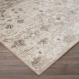 Couristan Cire` Aurora Regal Mushrom/Antique Cream Area Rug Close Up Image