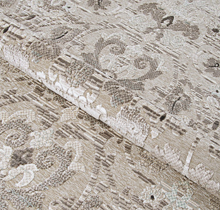 Couristan Cire` Aurora Regal Mushrom/Antique Cream Area Rug Detail Image