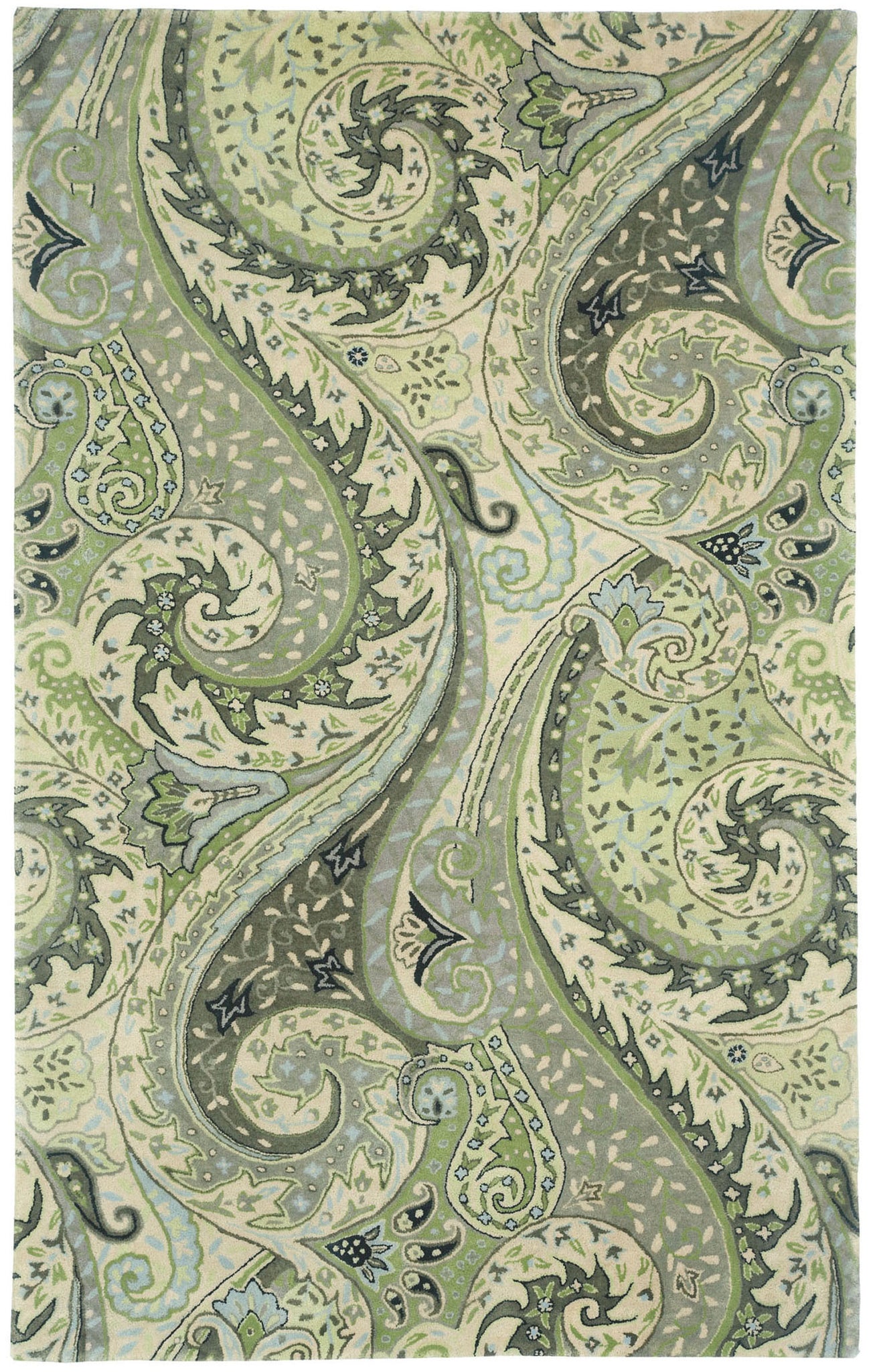 Capel Boteh 3874 Leaf Green 200 Area Rug by Williamsburg main image