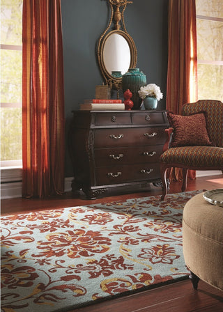 Capel Monaco 3877 Seafoam Umber 280 Area Rug Rectangle Roomshot Image 1 Feature