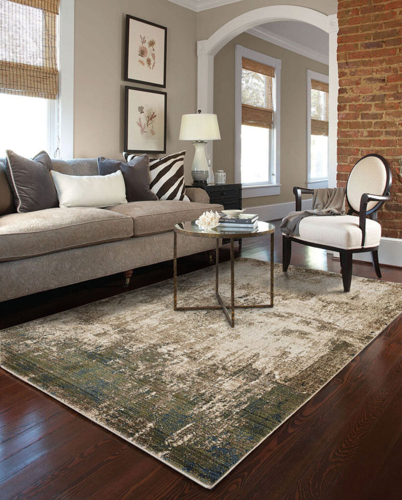 Capel Landis-Abstract 3920 Stone Multi Area Rug Rectangle Roomshot Image 1 Feature