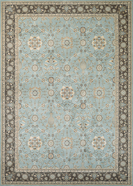 Couristan Konya Sakarya Light Blue Charcoal Area Rug – Incredible Rugs 