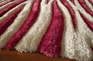 Momeni 3D Shag 3D-01 Pink Area Rug Corner Image