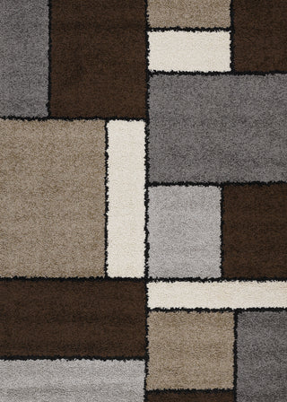 Couristan Moonwalk Stonewall Chocolate Area Rug