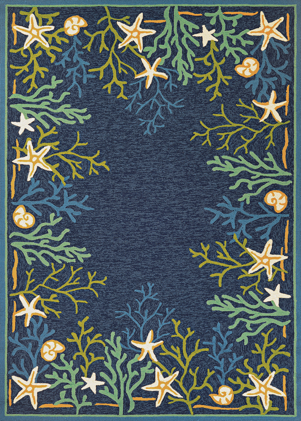 Couristan Outdoor Escape Sea Water Ocean/Aqua Area Rug
