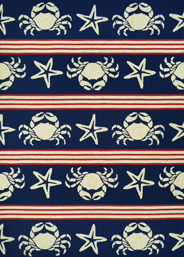 Couristan Outdoor Escape Blue Claws Navy Area Rug main image