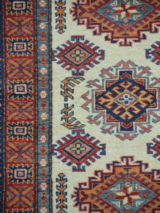 Kalaty Super Pak Kazak Ivory Area Rug Round