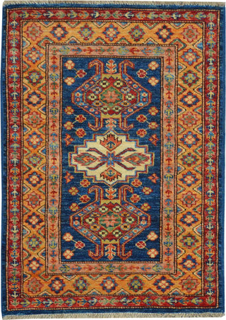 Kalaty Super Pak Kazak Blue/Gold Area Rug main image