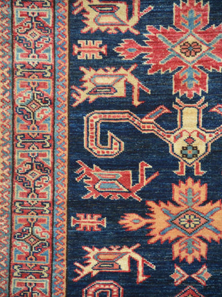 Kalaty Super Pak Kazak Navy Area Rug Round