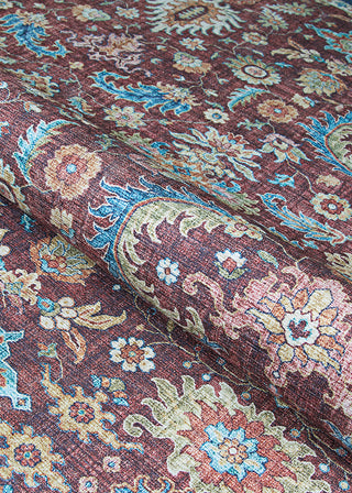 Couristan Pasha Kerman Cabernet Area Rug Detail Image