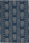 Capel Genevieve Gorder Elsinore-Mali Cloth 4722 Midnight Blue Area Rug Rectangle/Vertical Stripe Rectangle