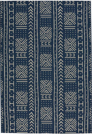 Capel Genevieve Gorder Elsinore-Mali Cloth 4722 Midnight Blue Area Rug Rectangle/Vertical Stripe Rectangle