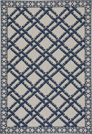 Capel Williamsburg Elsinore-Bamboo Trellis 4724 Midnight Blue Area Rug Rectangle/Vertical Stripe Rectangle