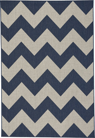 Capel Elsinore-Chevron 4726 Midnight Blue Area Rug Rectangle/Vertical Stripe Rectangle