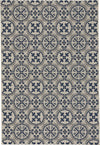 Capel Elsinore-Tile 4737 Midnight Blue Area Rug Rectangle/Vertical Stripe Rectangle