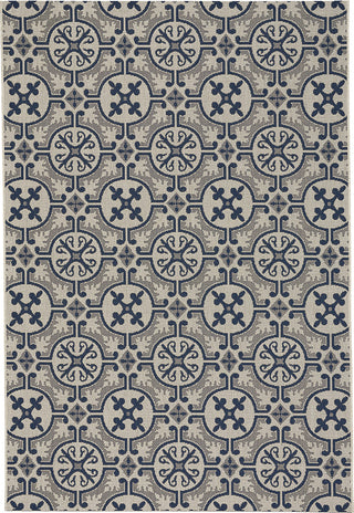 Capel Elsinore-Tile 4737 Midnight Blue Area Rug Rectangle/Vertical Stripe Rectangle